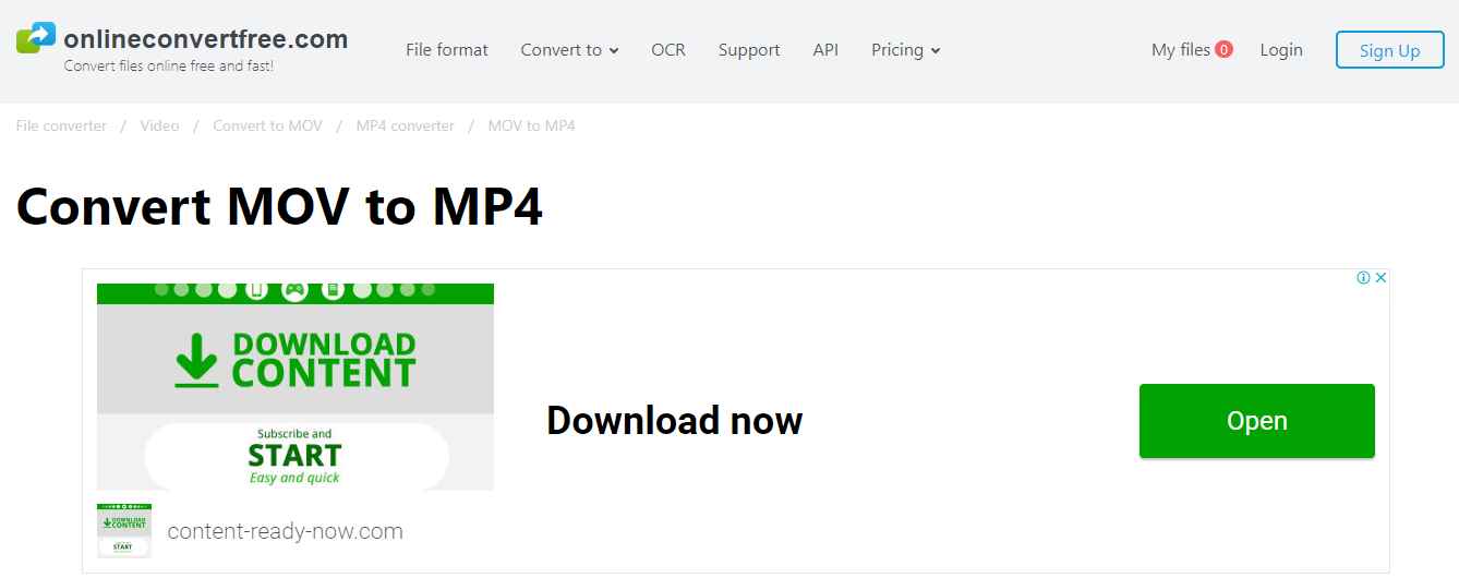 OnlineConvertFree - MOV en MP4