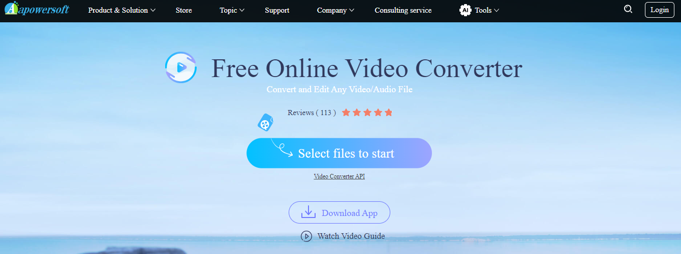Convertisseur vidéo en ligne gratuit Apowersoft