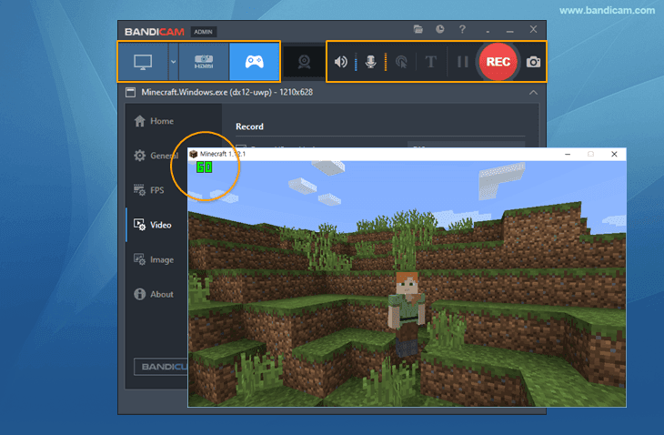 Bandicam für Clipping-Software für Gaming