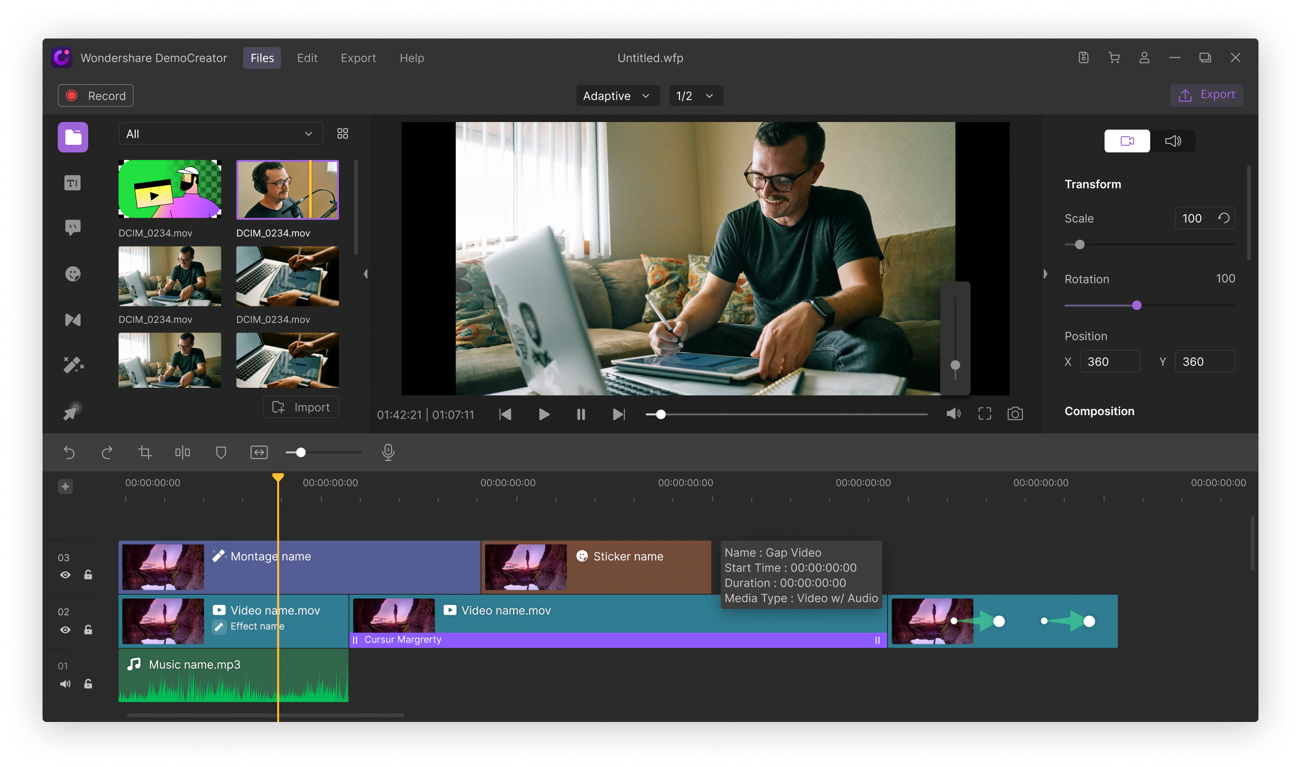 DemoCreator für Clipping-Software für Gaming