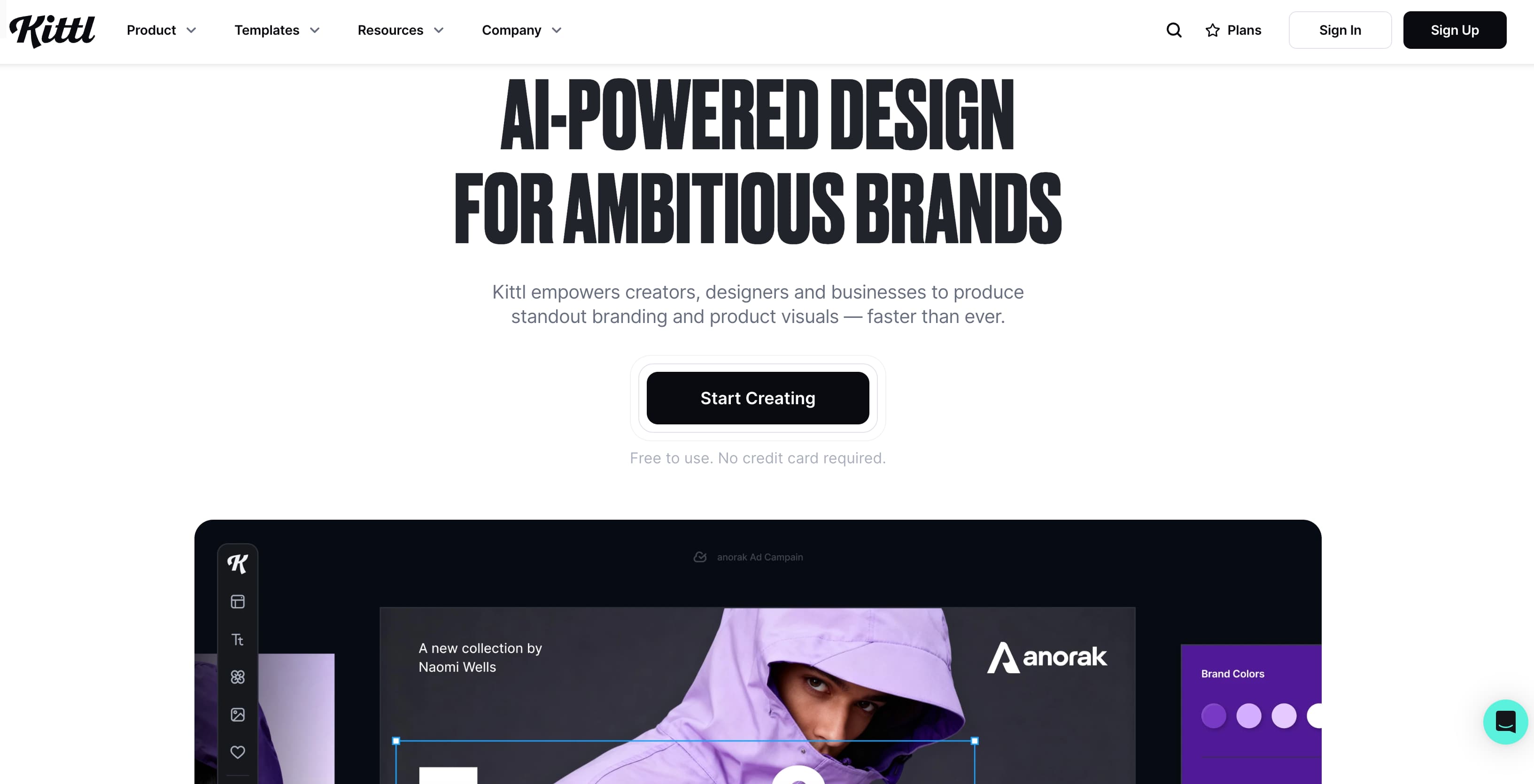 Kittl AI graphic design platform for logos typography and branding